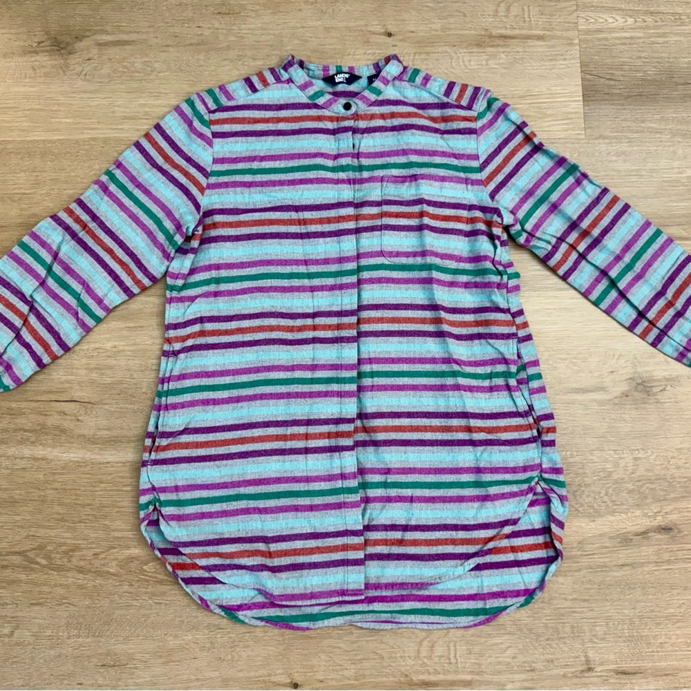 Lands End flannel tunic. Medium 10-12